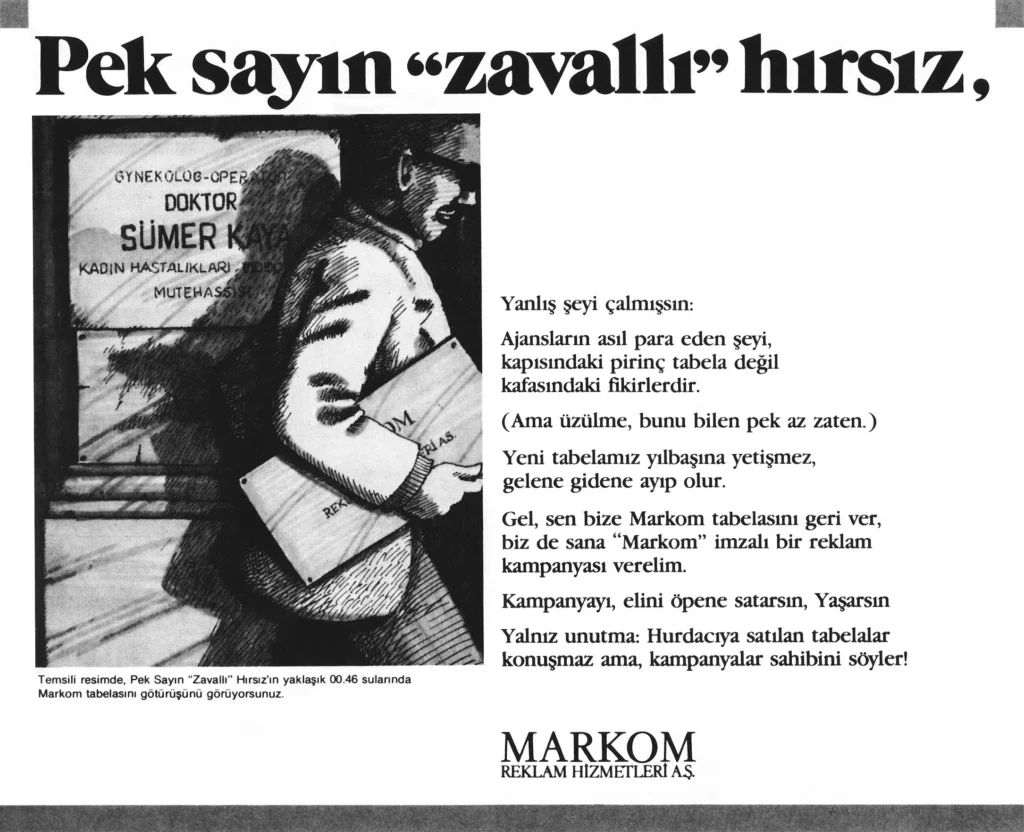 Pek Sayın Zavallı Hırsız. Haluk mesci leo burnett markom